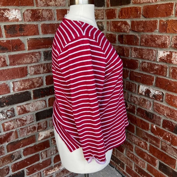 CJ BANKS 2X STRIPED SCOTTIE SWEATSHIRT - Picture 10 of 11